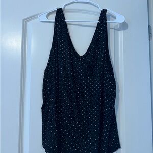 Old Navy Black Tank Top with White Dots